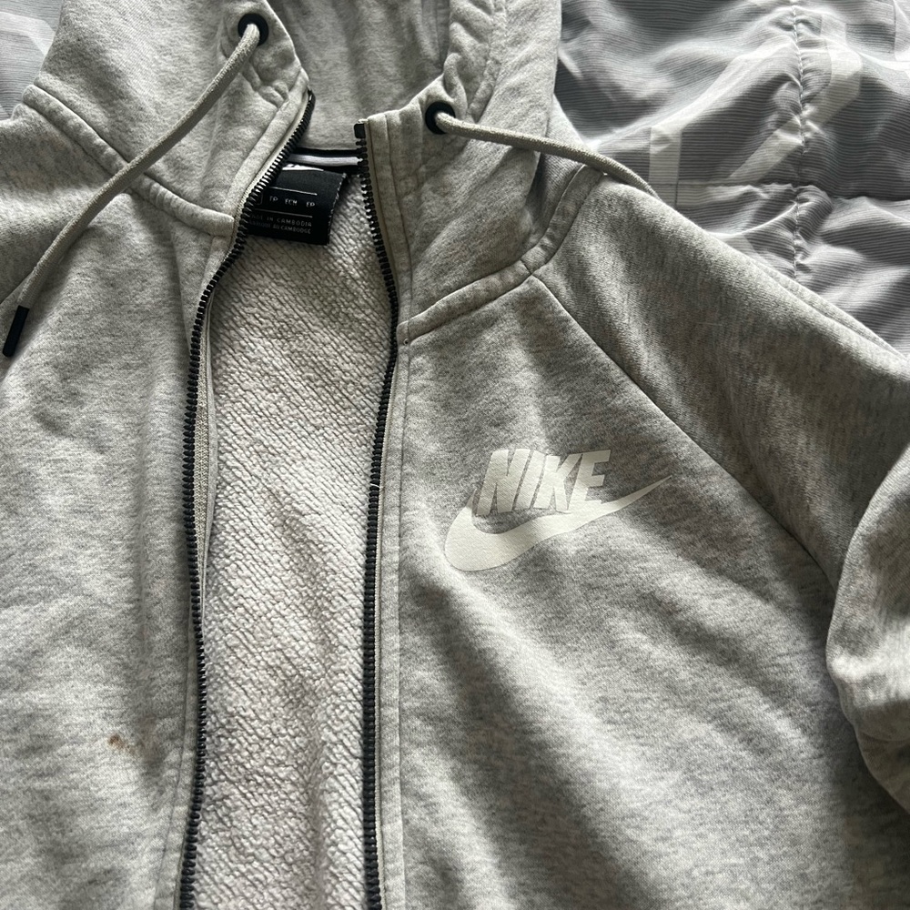 Nike Heather Gray Fleece Hoodie